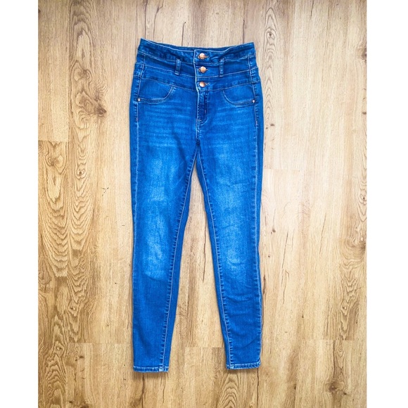 Refuge High Rise Button Skinny Jeans - Picture 1 of 6